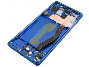 Pantalla Service Pack super AMOLED plus con marco azul prisma "prism blue" para Samsung Galaxy s10 lite, sm-g770